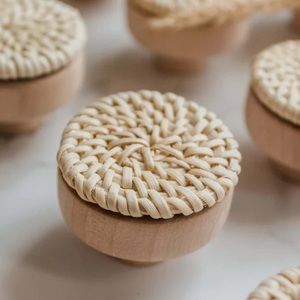 Boho Rattan Furniture Knobs Set of 12 New Hirsch and Timber